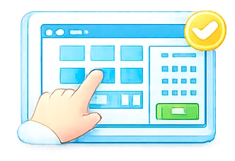 Panel de ventas táctil